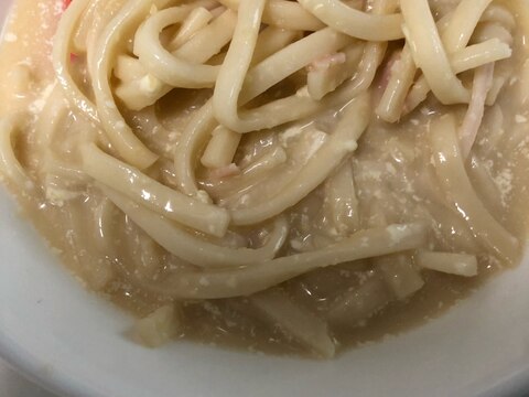 カニカマとハムで♡マヨと生姜の冷やしうどん(^^)